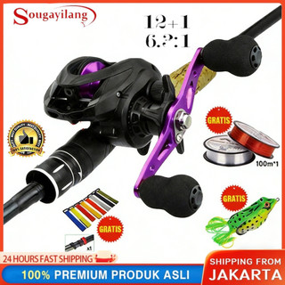 5 Buah Set Joran BC Set ML Carbon Holow Pancingan Set Lengkap Joran Pancing Full Set Joran Set Hitam Reel BC Reel Pancing Baitcasting, DAIWA Joran Pancing set lengkap 1.65-2.7m serat karbon joran pancing and 7.2:1 Gulungan Pancing Logam BC