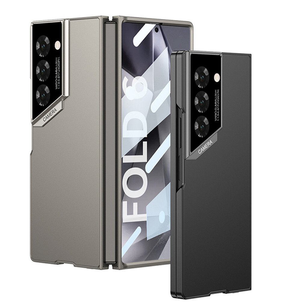 เหมาะสําหรับ Samsung Z fold6 เคสโทรศัพท์เคสบางเฉียบฟิล์มเลนส์โลหะแบบบูรณาการ fold6 เคสป้องกันกันกระแ