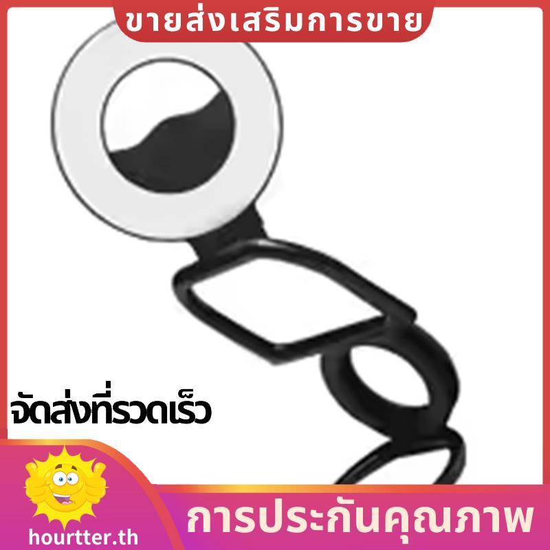 โทรศัพท์มือถือสีดํา USB Charge LED Selfie Ring Light สําหรับโคมไฟเลนส์สมาร์ทโฟน hhtterth