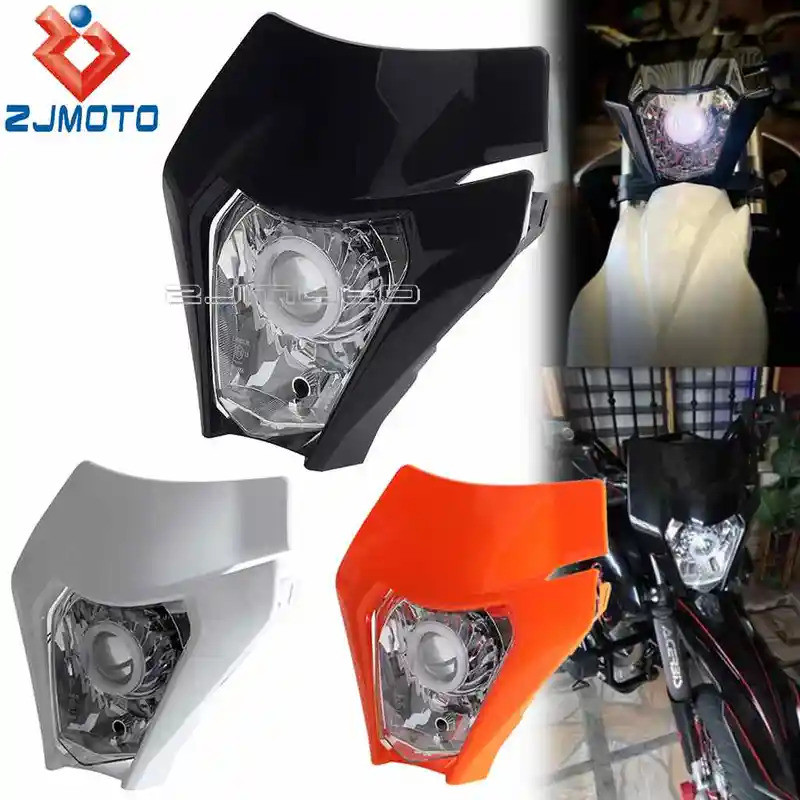 ZJ รถจักรยานยนต์ LED ไฟหน้าด้านหน้า DRL สําหรับ 200 300 450 EXC 690 SMC 18-22 450 Rally Replica XC-W