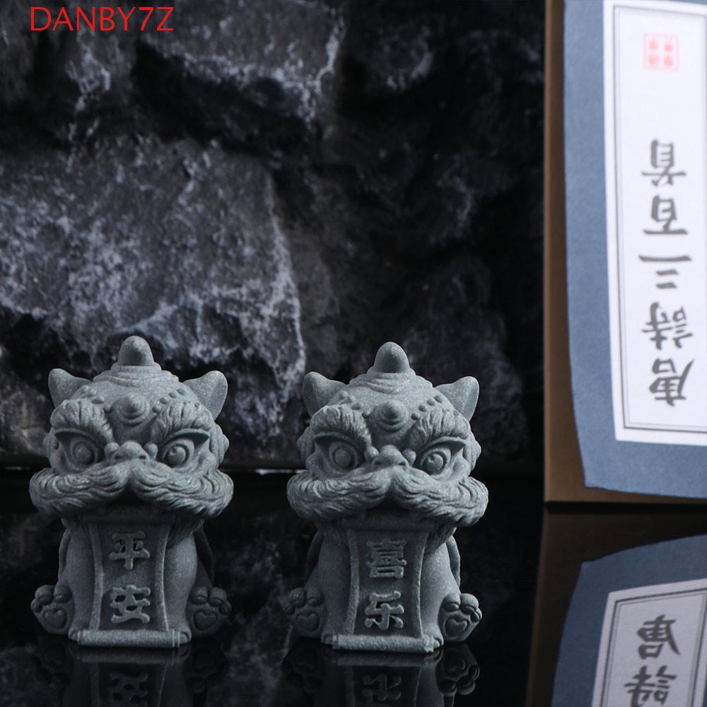 DANBY7Z Awakening Lion เครื่องประดับ,งานศิลปะ 3D จีนหิน Lion เครื่องประดับ, การ์ตูน Handmade ประดิษฐ