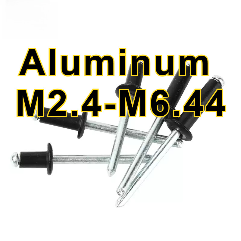 【สีดำ】Rivet อะลูมิเนียมสีดำ หัวกลมแบบดึง สำหรับงาน outdoor equipment ติดตั้งง่าย กันแสงสะท้อน M2.4M3