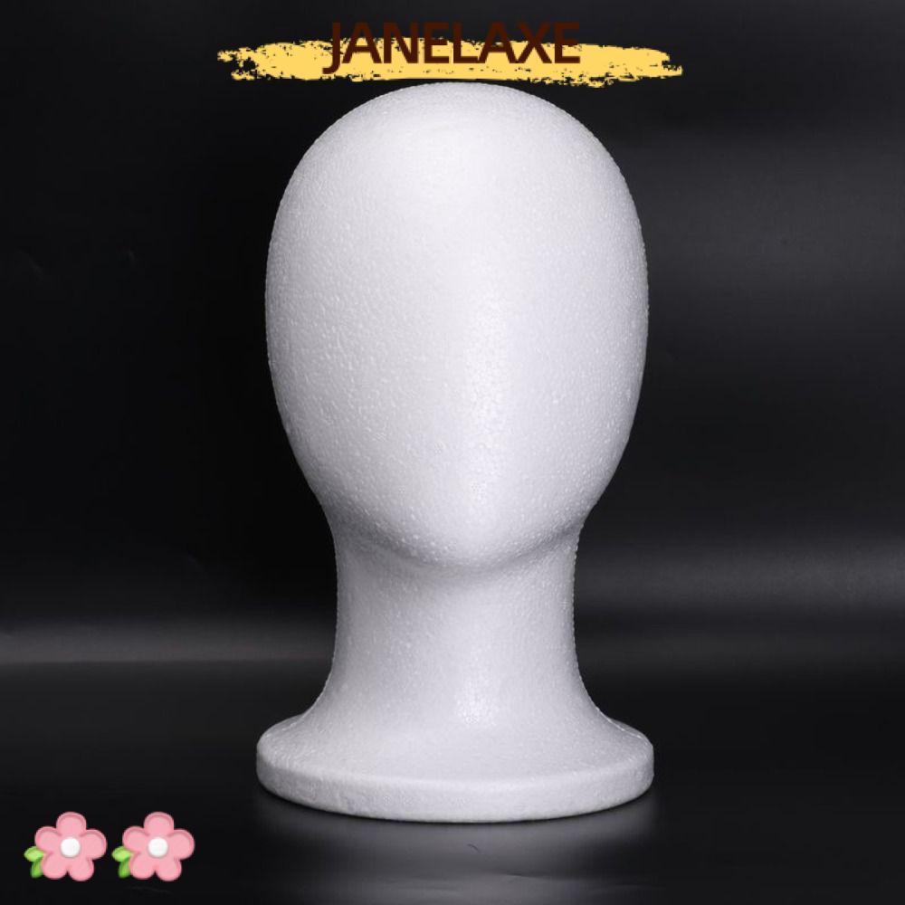 JANELAXE932JN ขาตั้งโชว์วิกผม, หัวหุ่นโฟมสีขาวเสถียร, หัว Manikin น้ําหนักเบา
