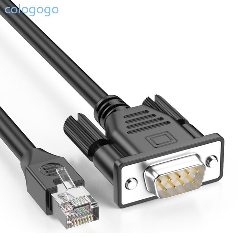 COLO เครือข่ายอุปกรณ์การเชื่อมต่อสาย RJ45 ถึง DB9 RS232 Serial Port Connector สายไฟอะแดปเตอร์สําหรับ