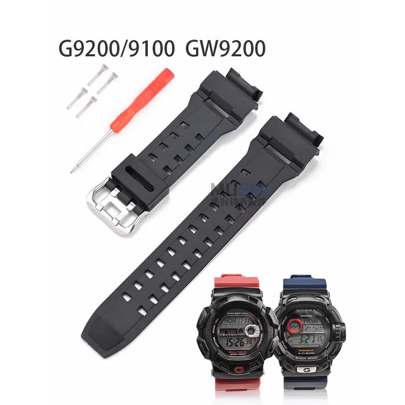 สายนาฬิกาเรซินกันน้ําสําหรับ Casio G-SHOCK G9200 GW9200 GW9101 GW9102 GW9110 GW9125 ผู้ชายผู้หญิงสาย