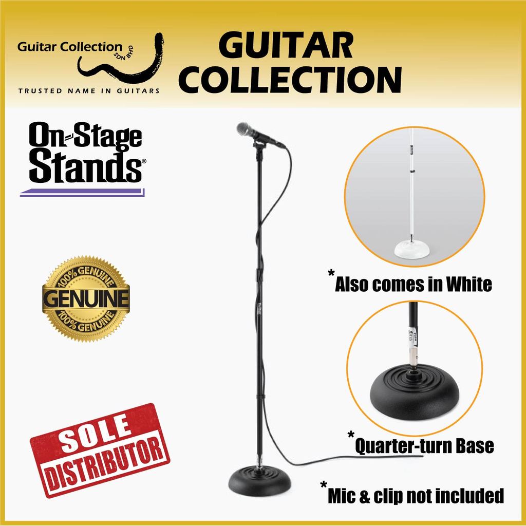On Stage MS7201QTR Quarter-Turn Round-Base Microphone / ขาตั้งไมโครโฟน 10" Base (MS7201QTR / MS7201Q