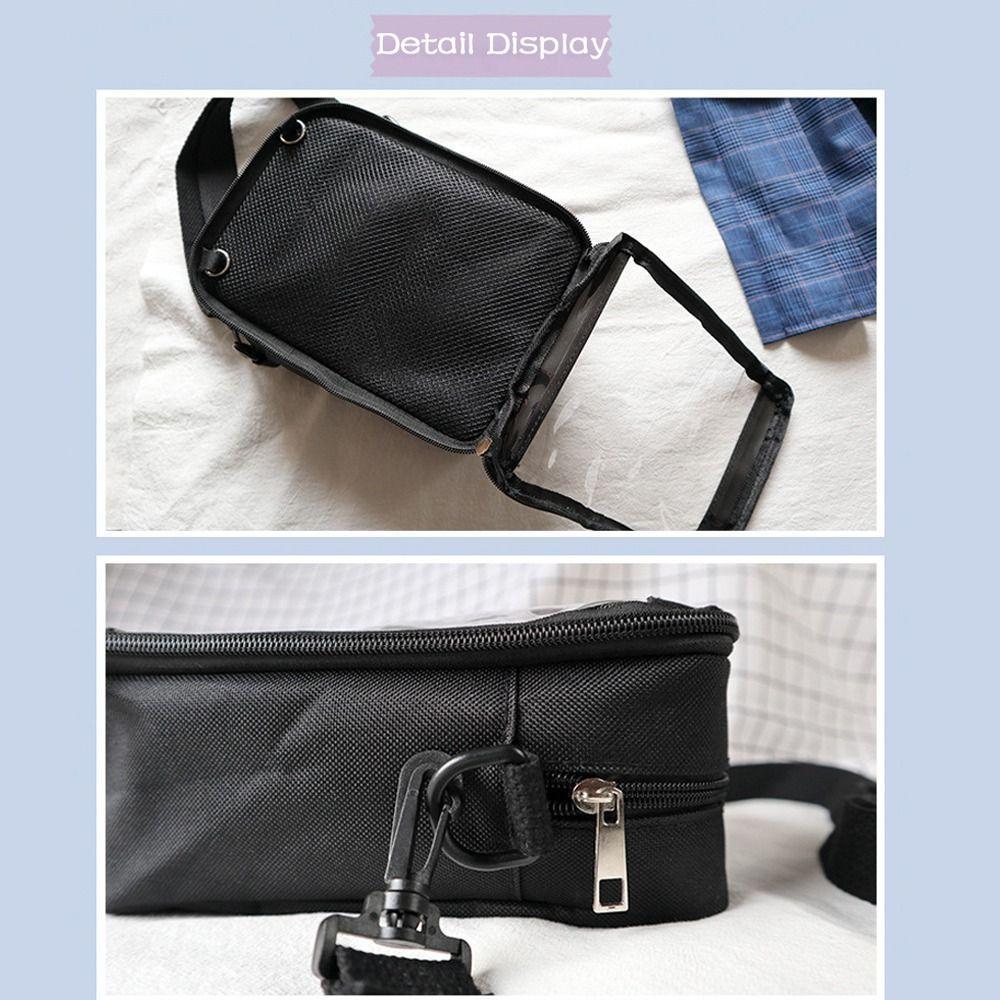 Emilee Mini Crossbody กระเป๋า,สีดําสีขาวโปร่งใสขนาดเล็ก Ita กระเป๋า,สไตล์ญี่ปุ่น PVC Simple กระเป๋าสะพายสตรี JK หญิง - รูปที่ 2