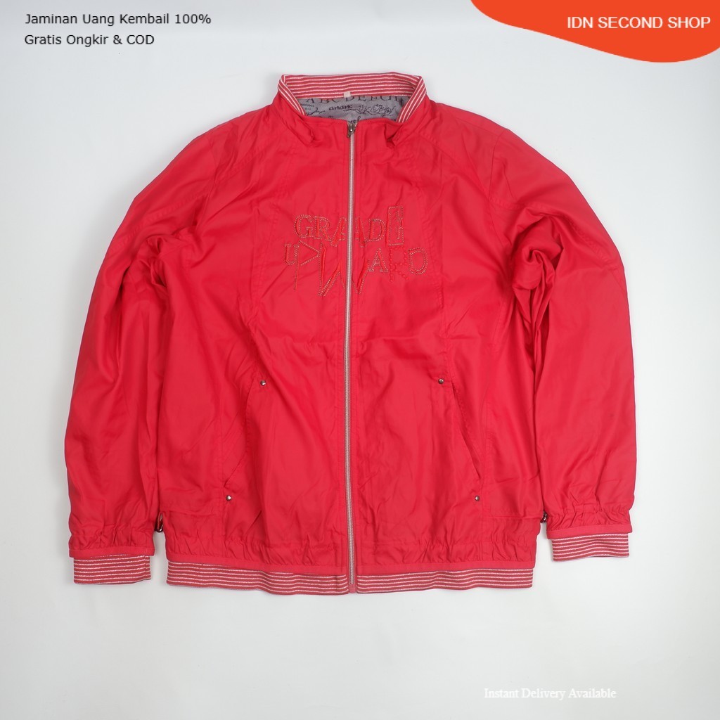 GRADE UPWARD เสื้อแจ็คเก็ตปักลายแจ๊กเก็ตลําลอง – Preloved