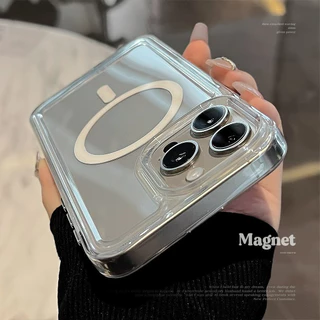 Magnetic เคสโทรศัพท์ For Samsung A56 A55 A54 A06 A17 A07 A16 A36 A37 A57 A35 A15 S25 S26 Ultra A26 S24 S23 Ultra