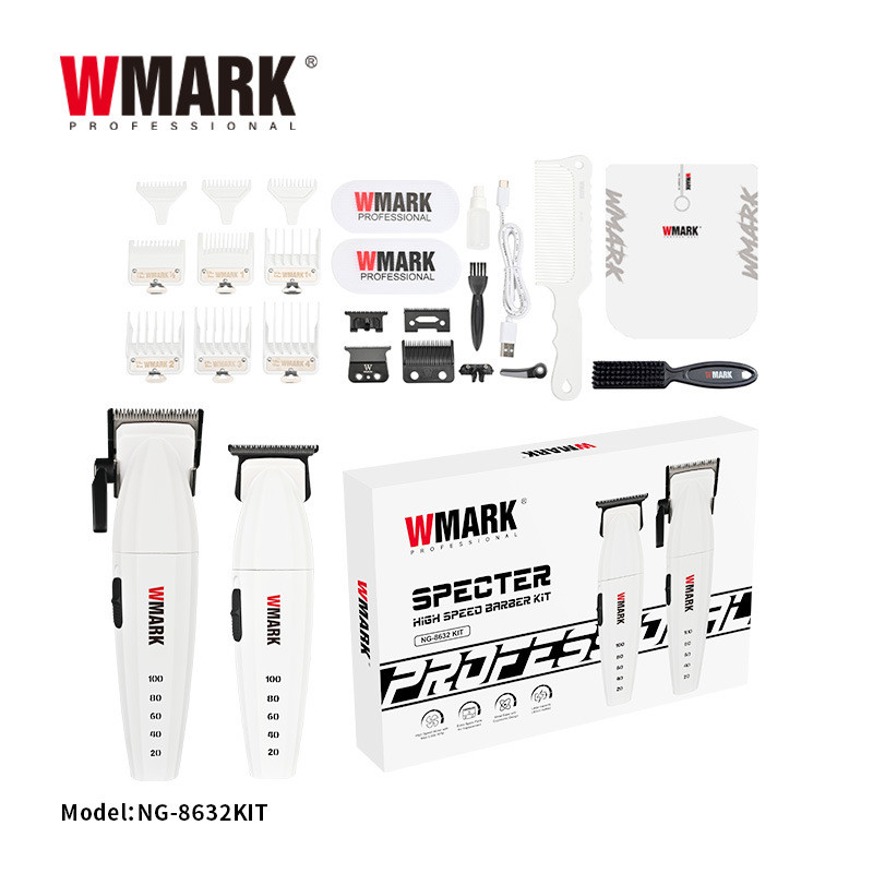 WMARK Professional 2-in-1 ชุดเครื่องมือตัดผมและความงาม - ปัตตาเลี่ยนไฟฟ้าพร้อมการชาร์จ USB - เครื่อง