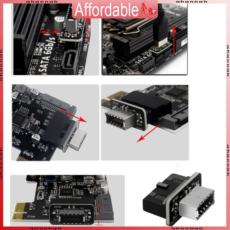 AH USB 3 0 Type-E หญิงถึง 19 พินอะแดปเตอร์ชายสําหรับการเชื่อมต่อเมนบอร์ดภายใน - ตัวแยกหัวแนวตั้งสําห