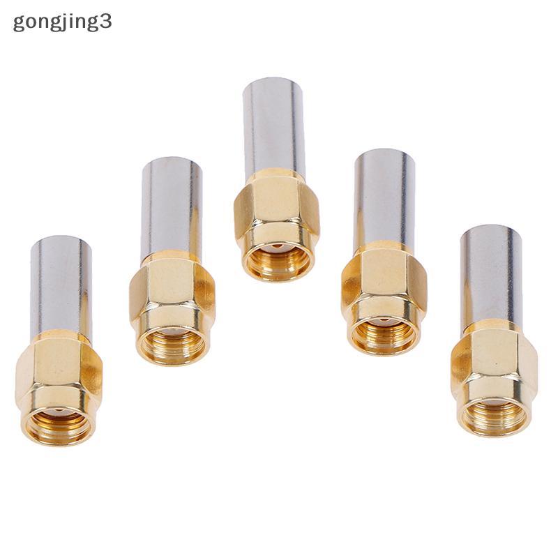 Gongjing3 5pcs sma ชายปลั๊ก rf coaxial connector crimp สําหรับ rg58 rg142 rg400 lmr195 th