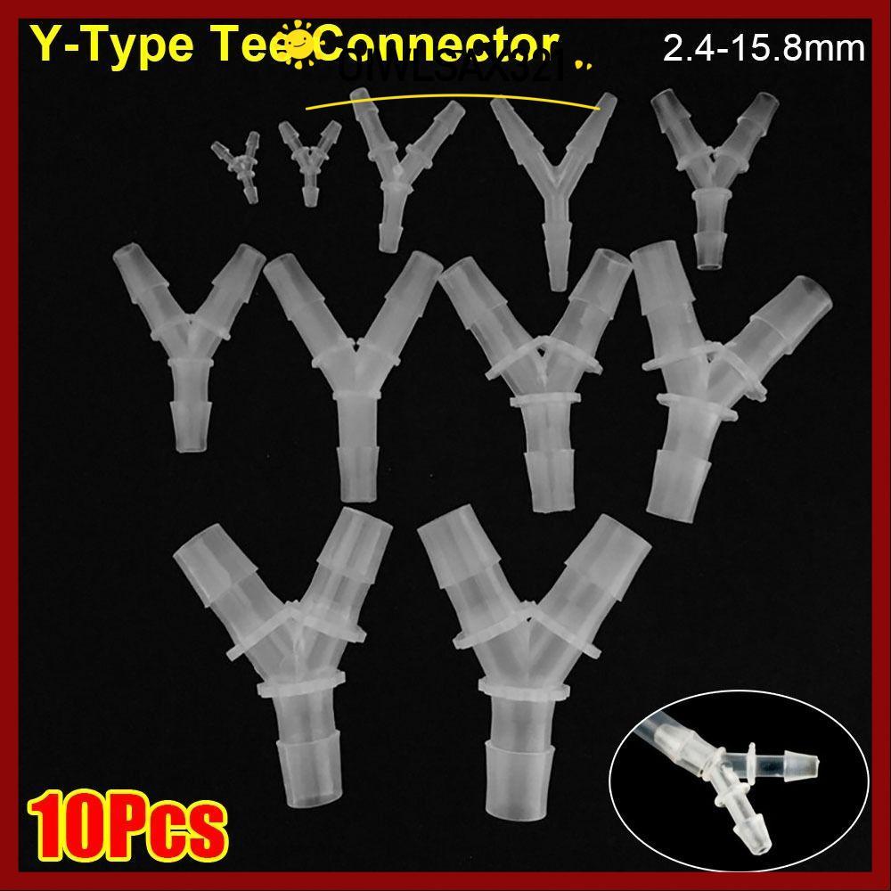 OIWLSAX321 10 ชิ้น 3 ทางเชื่อมต่อ, นุ่ม 2.4-15.8 มิลลิเมตร Y-Type Tee Connector, PP PE ท่อพลาสติกอุป