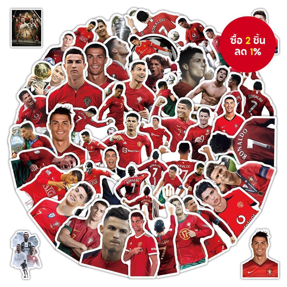 สติ๊กเกอร์ CR7 นักฟุตบอลดาวเด่น (50 ชิ้น) - สติ๊กเกอร์ตกแต่ง DIY กันน้ําสําหรับโทรศัพท์ สมุดบันทึก แ