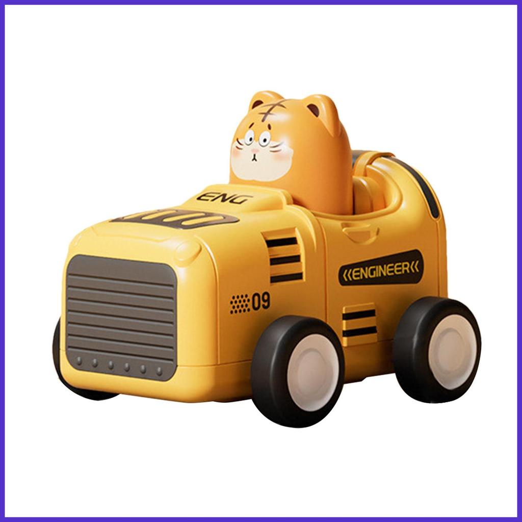 Inertia รถของเล่นการ์ตูนกดดึงกลับของเล่นสัตว์ Inertia รถของเล่น Creativetoddler รถของเล่นยานพาหนะของ