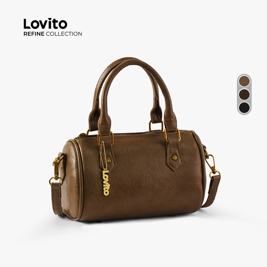 (Refine by Lovito) กระเป๋าคาดเล็กแนวเรโทรสําหรับผู้หญิงแบบลําลอง LR27A118