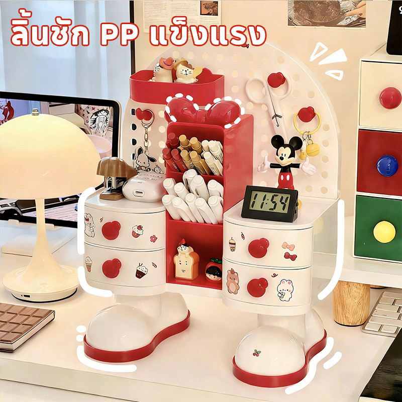 กล่องเก็บโต๊ะความจุใหญ่! ลิ้นชัก PP แข็งแรง จัดเก็บเครื่องเขียน-ของใช้เป็นหมวดหมู่ หมดปัญหาหาของไม่เจอ