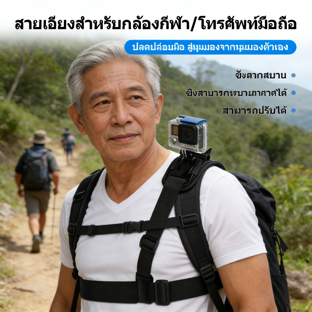 แจ้งสำหรับกล้องกีฬา GoPro11 ถ่ายภาพหน้าอกไหล่สดสดเข็มขัดคงที่DJI กล้องไหล่ดาวดิจิตอล