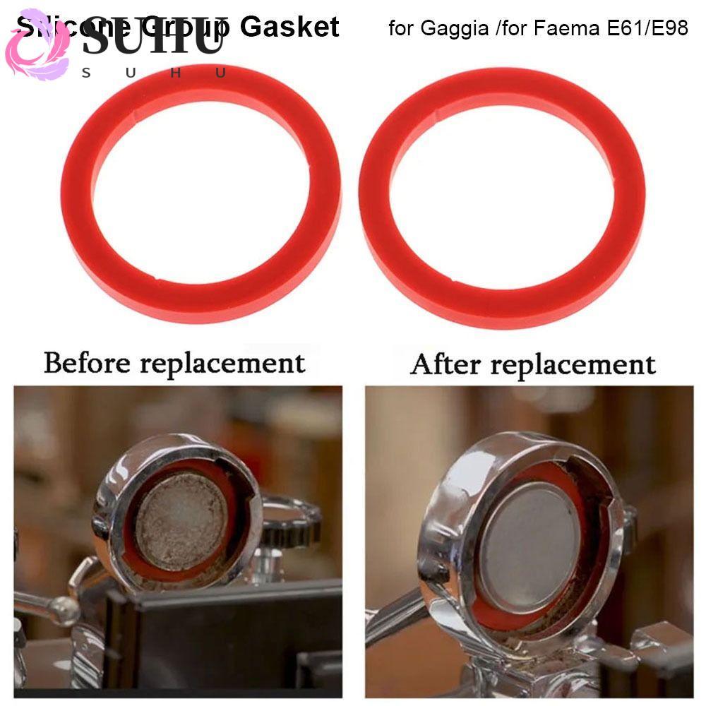 SUHU 1 ชิ้นซิลิโคนกลุ่มปะเก็น, 8.0 มม. Leakproof Group Head Seal Kit, ทนทาน E61 O-Ring ปะเก็น Coffee
