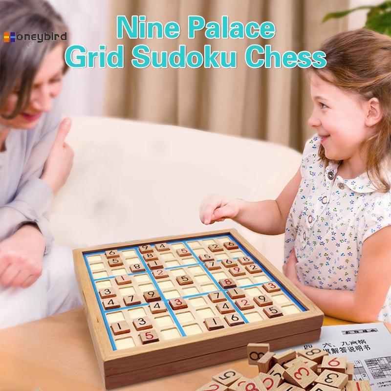 Honeybird Sudoku Game กระดานไม้สำหรับผู้ใหญ่ เพื่อยกระดับความคิดเชิงตรรกะและท้าทายสมองบนโต๊ะทำงาน
