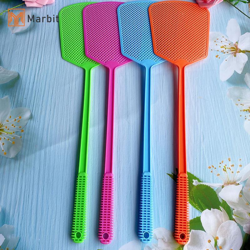 Marbit 1/5PCS ไม้ตีแมลงวันพลาสติกสําหรับใช้ในครัวเรือน, Thi และขยาย Handle, ขนาดใหญ่, คู่มือ, ทนทาน Fly และยุง Swatter null