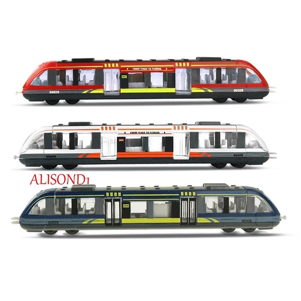 ALISOND1 รางความเร็วสูง Bithday ของขวัญพิเศษ Metro Subway รถไฟโลหะผสมรุ่นของเล่นของขวัญใต้ดิน