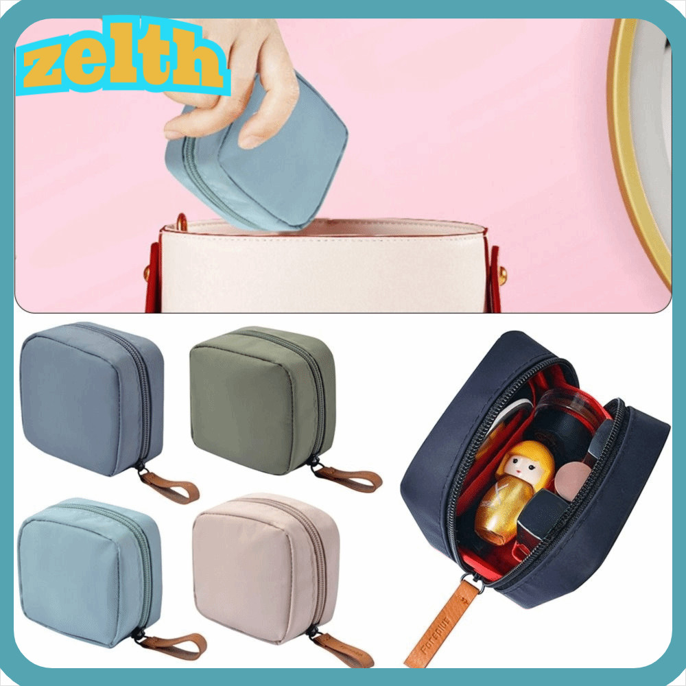 【⚡เวลาจำกัดราคาต่ำ】Zelth กระเป๋าเครื่องสําอาง กระเป๋าใส่เหรียญ ผ้าฝ้าย อเนกประสงค์