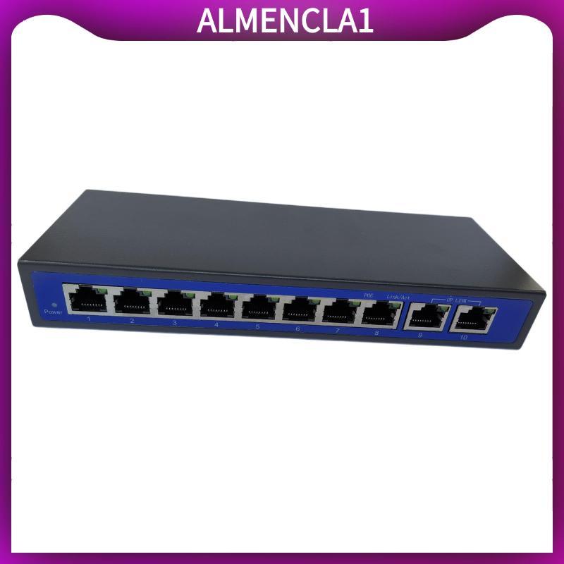 [Almencla1] 9 พอร์ต 10/100Mbps 8 POE Port+1 Uplink Power Over Ethernet Switch Adapter