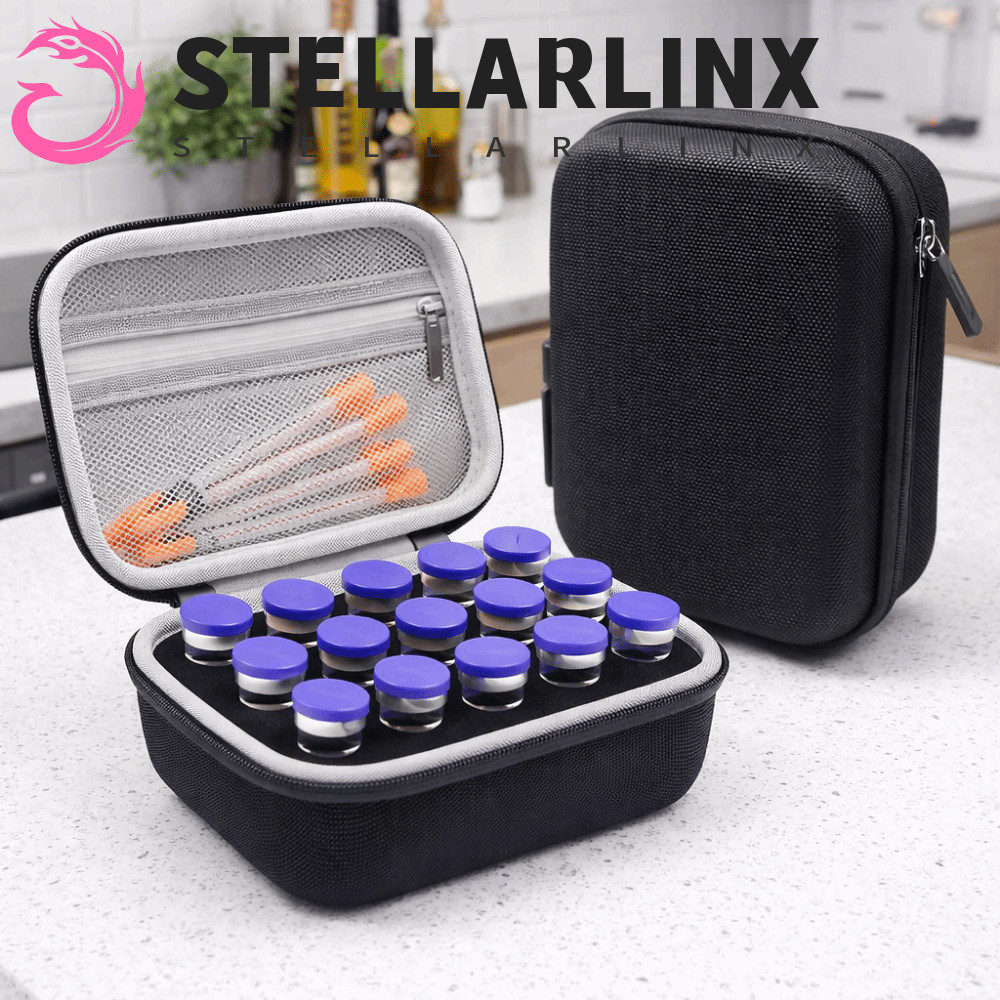 STELLARLINX เคสอินซูลิน Vials กันน้ํา 10ML Vials Insulin กล่องเก็บของ, Vials Storage ทนต่อการสึกหรอ 