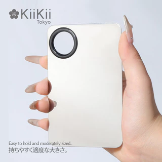 KiiKii Beauty ถาดผสมรองพื้นสแตนเลสสำหรับแต่งหน้า ขนาดใหญ่ ผสมสีเครื่องสำอาง ไม่สัมผัสมือ
