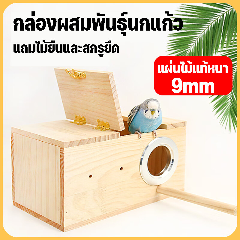 กล่องนก รังเพาะ นกแก้ว ขนาดใหญ่ กล่องเพาะพันธุ์นกแก้วไม้ อะคริลิค/ไม้ที่ถอดออกได้นกแก้วเพาะพันธุ์ฟักรังบ้านนกรัง