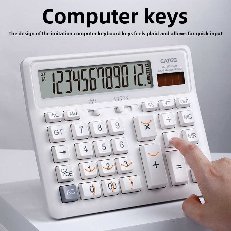 เครื่องคิดเลขธนาคาร กระแสตรง-2135 ปุ่มคอมพิวเตอร์ปุ่มเครื่องกลบัญชีสํานักงานเหมาะสําหรับสํานักงานธุรกิจการเงิน