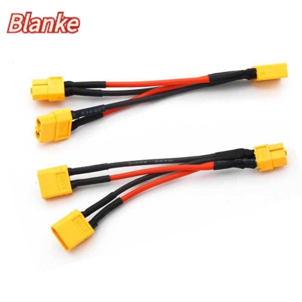 BLANKE สายไฟต่อแบตเตอรี่, 14 AWG XT60 ขั้วต่อแบตเตอรี่แบบขนาน, 10 ซม.ชายหญิงปลั๊กสายเชื่อมต่อสําหรับมอเตอร์แบตเตอรี่ RC