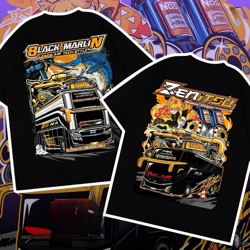 กรุณา.ของ | BUSHMANIA AKA BLACK MARLIN ZENITSU POLYCOTTON เสื้อยืด