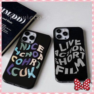 เคสไอโฟน11 แฟชั่นตัวอักษร ที่มีสีสันพื้นผิวมันวาว สำหรับ IPhone 17 11 14 15 13 16 12 Pro Max X 7 8 16 Plus XR XS SE 2 3
