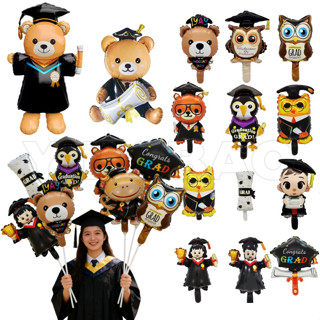 ลูกโป่งรับปริญญาขนาด 16 นิ้ว 30 ชิ้นพร้อมที่ใส่, ลูกโป่งอลูม…