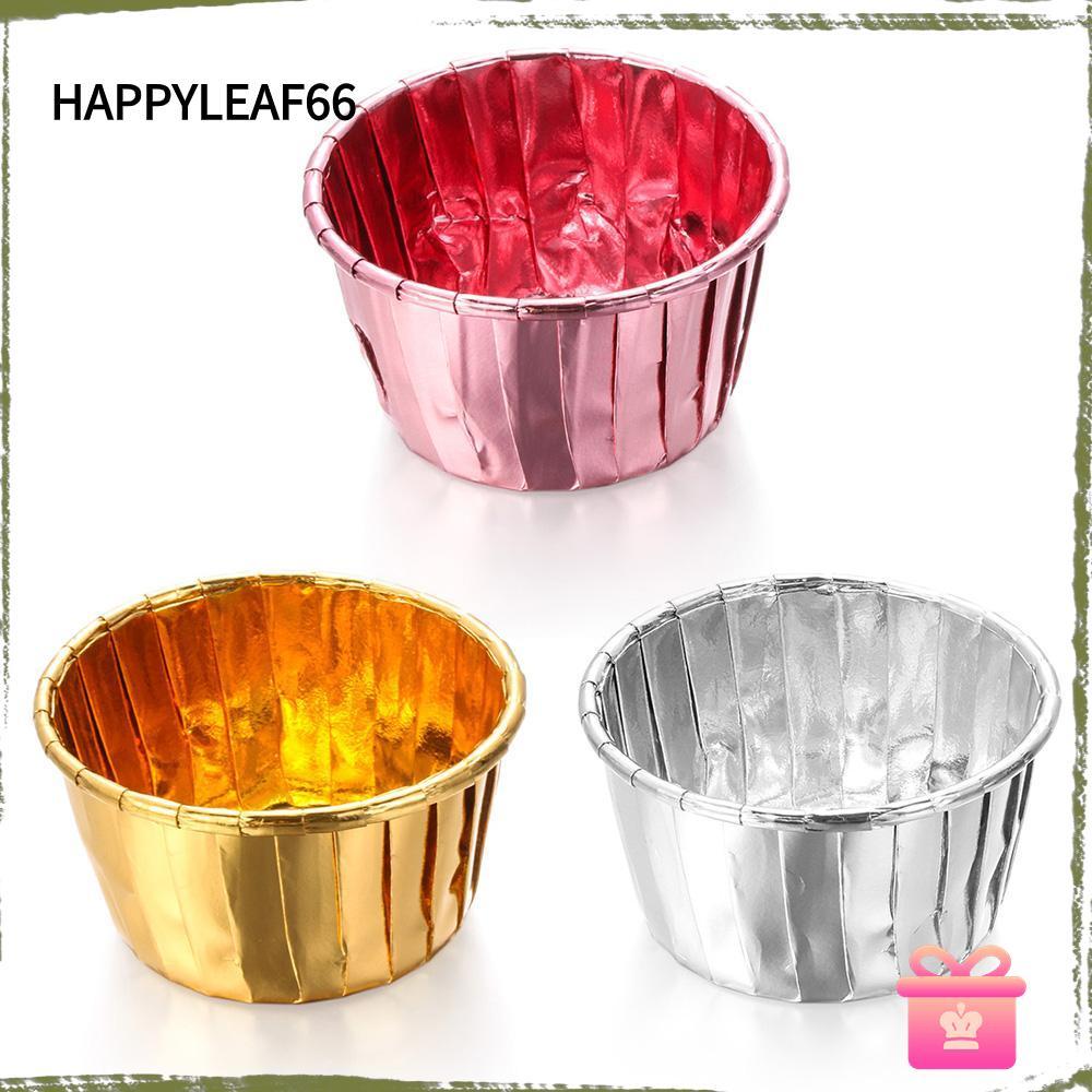 HAPPYLEAF66 Cupcake Wrappers Home & Kitchen เค้ก Liner เคลือบ Pastry เครื่องมือเบเกอรี่แม่พิมพ์