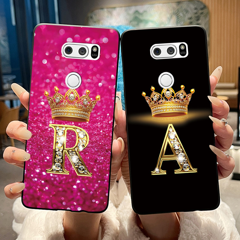 เคสโทรศัพท์สําหรับ LG V30/V30 Plus/V30S ThinQ/V35 ThinQ ซิลิโคนอ่อนนุ่มที่สวยงามอินเทรนด์มงกุฎรูปแบบ