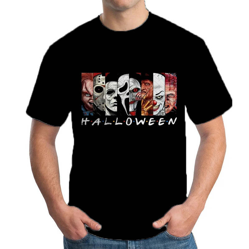 Men's  T-Shirt Trend Clothes Gothic Streewear Man Hip Hop Tops Clown Graphic T Shirts Harajuku Male 