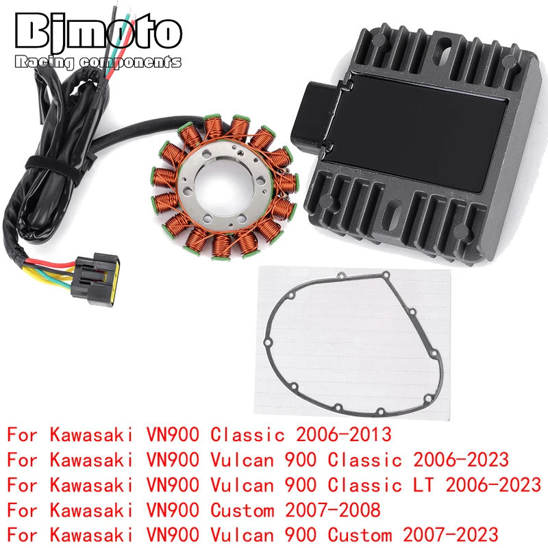 BM VN 900 2023 เครื่องยนต์ Stator COIL + เครื่องปรับแรงดันไฟฟ้าสําหรับ KAWASAKI VN900 Vulcan 900 CLA