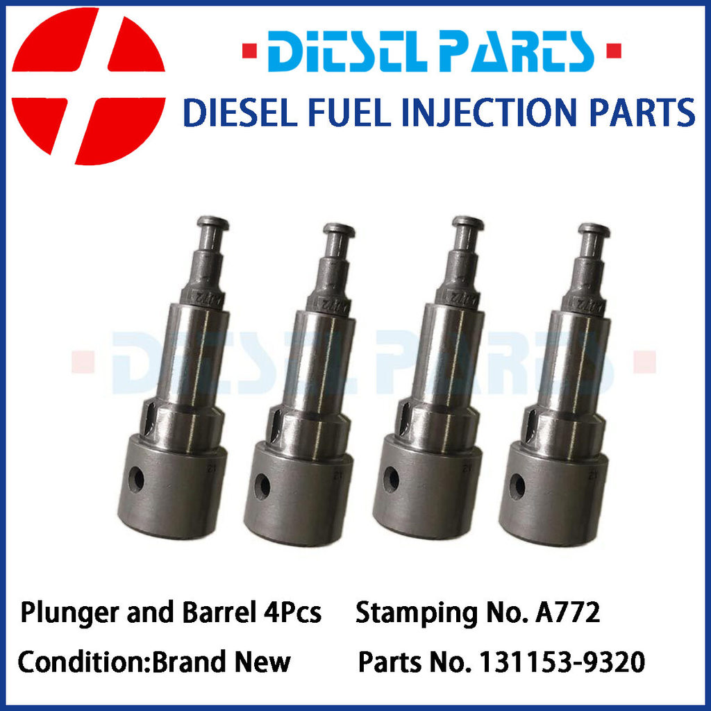 ลูกสูบเชื้อเพลิงดีเซล 4 ชิ้น A772 131153-9320 9443610444 สําหรับ ISUZU ELF 4HE1 4HF1 4HG1 4HK1T 4JB1