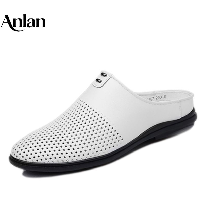 Anlan Hole Shoes 2025 Summer Mens Half Sandals Outer Wear Casual Slip-On