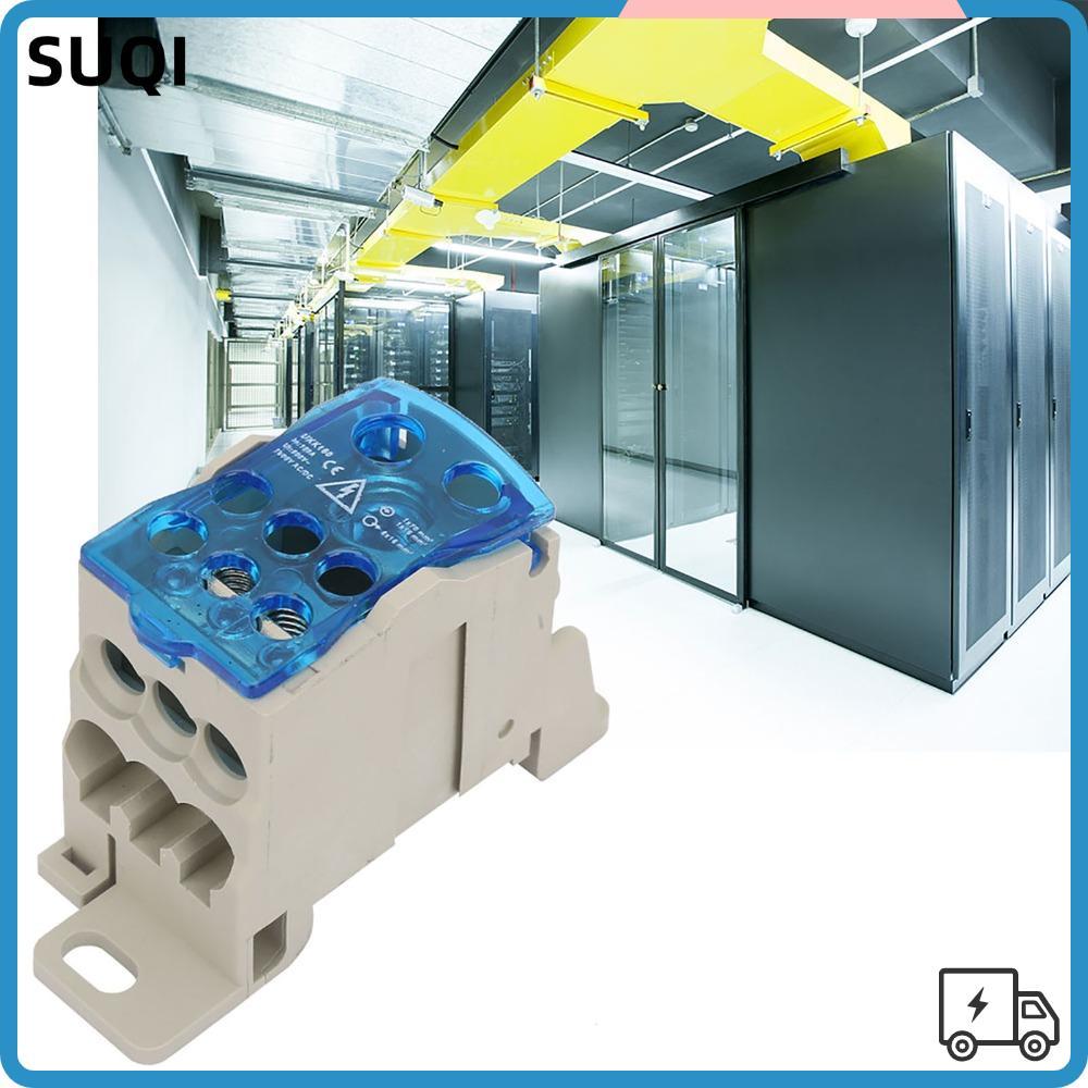 SUQI UKK160 DIN Rail Terminal Block Box, Blue 690V Distribution Box, ทนทานติดตั้งง่าย 160A Power Dis