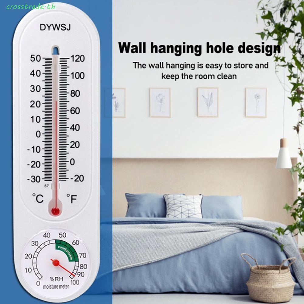 CROSSTRADE แขวนเครื่องวัดอุณหภูมิเครื่องวัดความชื้น Sensor เครื่องวัดความชื้น Wall Thermomete การวัด