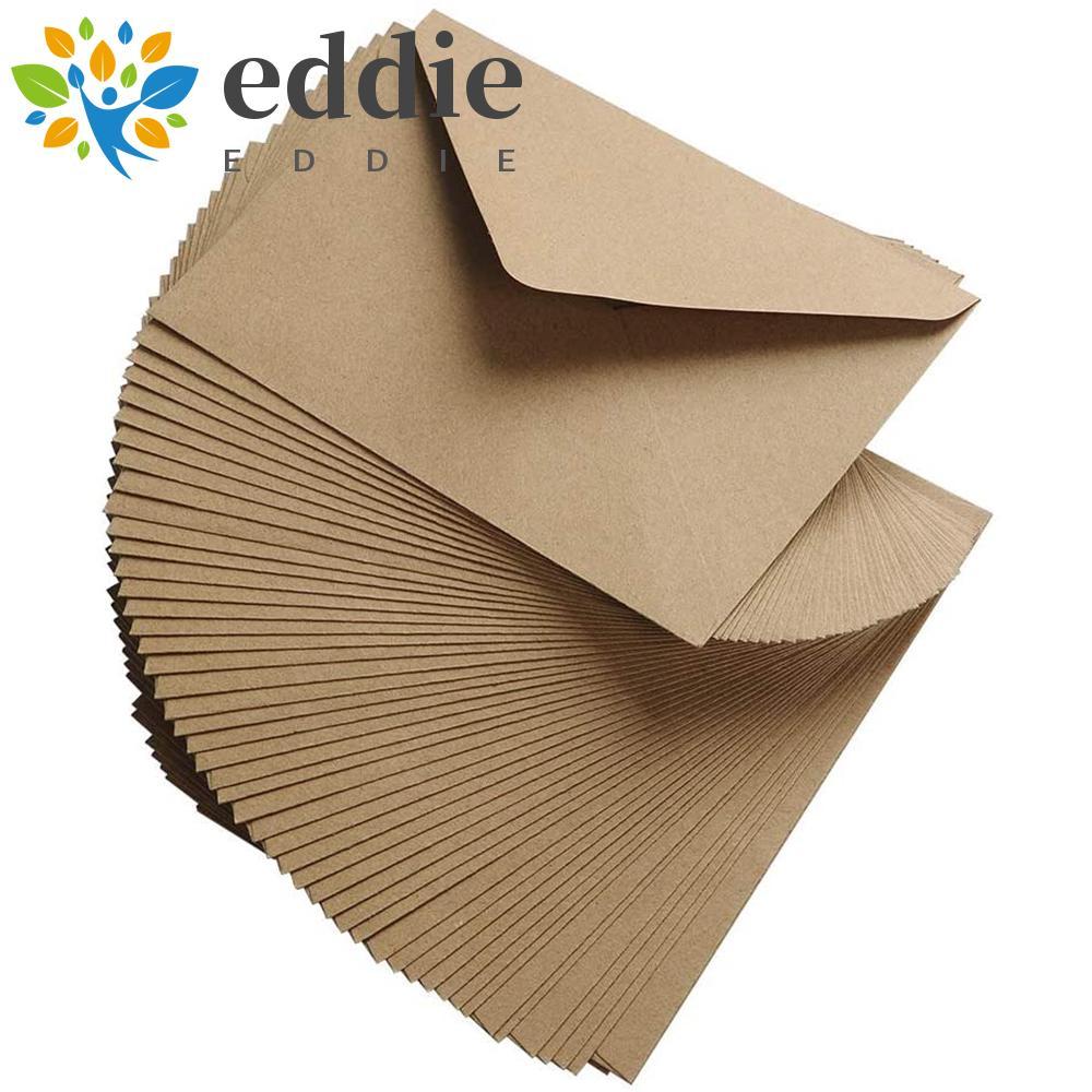 EDIE กระดาษซองจดหมายสีดําวินเทจคลาสสิกสไตล์ยุโรปการ์ดข้อความกระดาษคราฟท์สีขาวสําหรับตัวอักษร