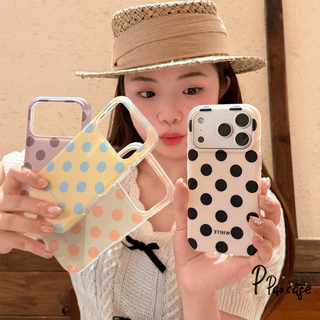 เคสไอโฟน13 15 17สำหรับ iPhone 14 16 15 17 air 12 13 Pro Max 15 16 14 Plus 15 14 Pro เคสIMD ลายจุดคลาสสิคสวยงาม