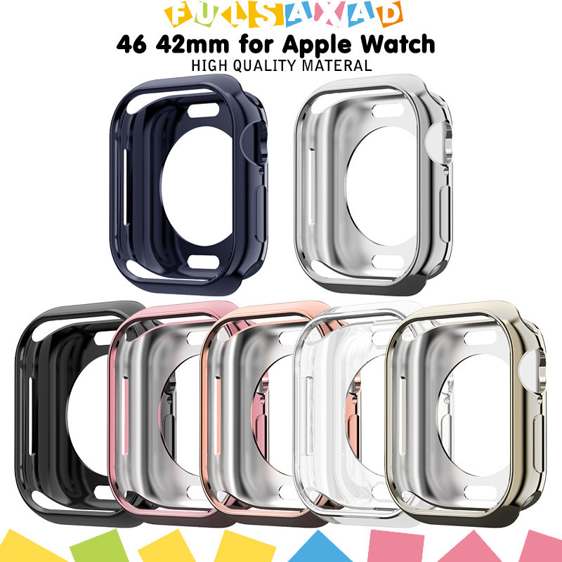 กรณี TPU อ่อน for Apple Watch Iwatch Ultra/SE 3 2 Series 11 10 9 8 49 46 45 44 42 41 40 38มม. อุปกรณ์ป้องกันหน้าจอ