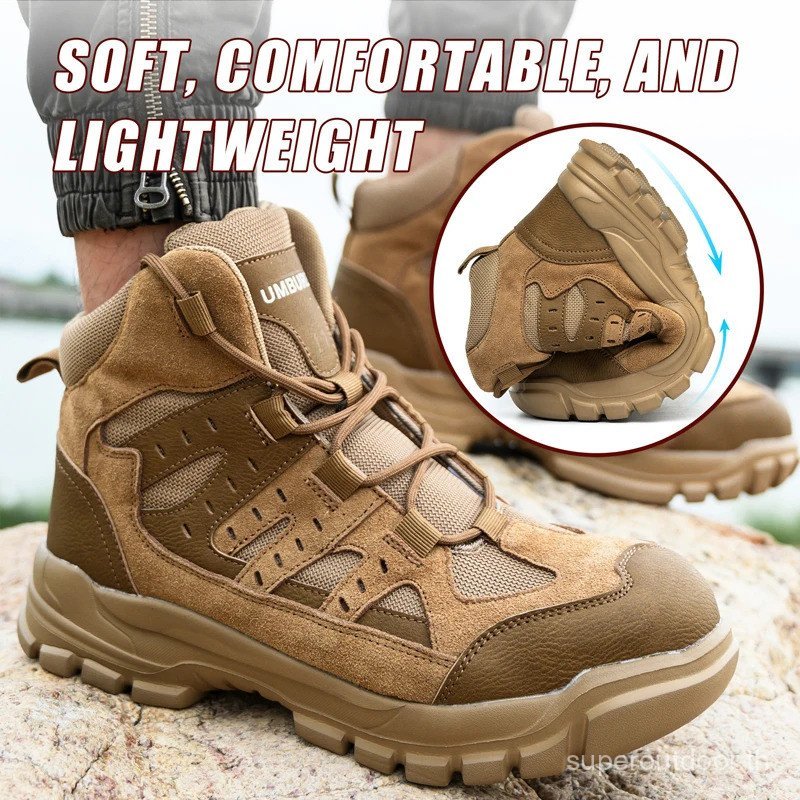 2026 High Top ผู้ชายรองเท้าทํางานรองเท้านิรภัยรองเท้าเหล็กรองเท้าทํางานรองเท้าผ้าใบรองเท้าป้องกันเจา