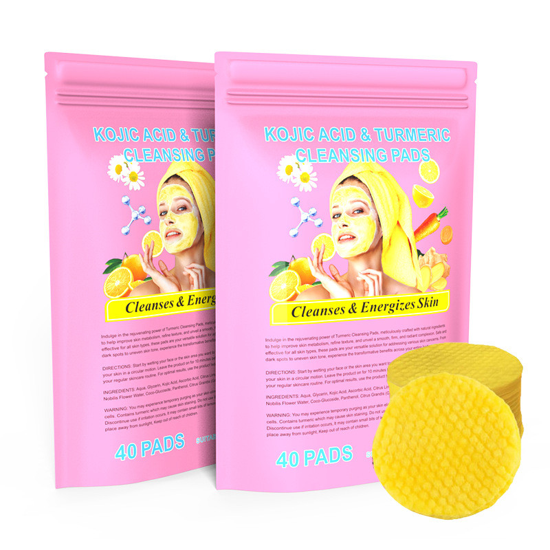 พร้อมสต็อก จัดส่งด่วน ขมิ้นชันขายดี Koji ACID Cleansing Pad KOJIC ACID PADS แผ่นทําความสะอาดขัดผิวอ่