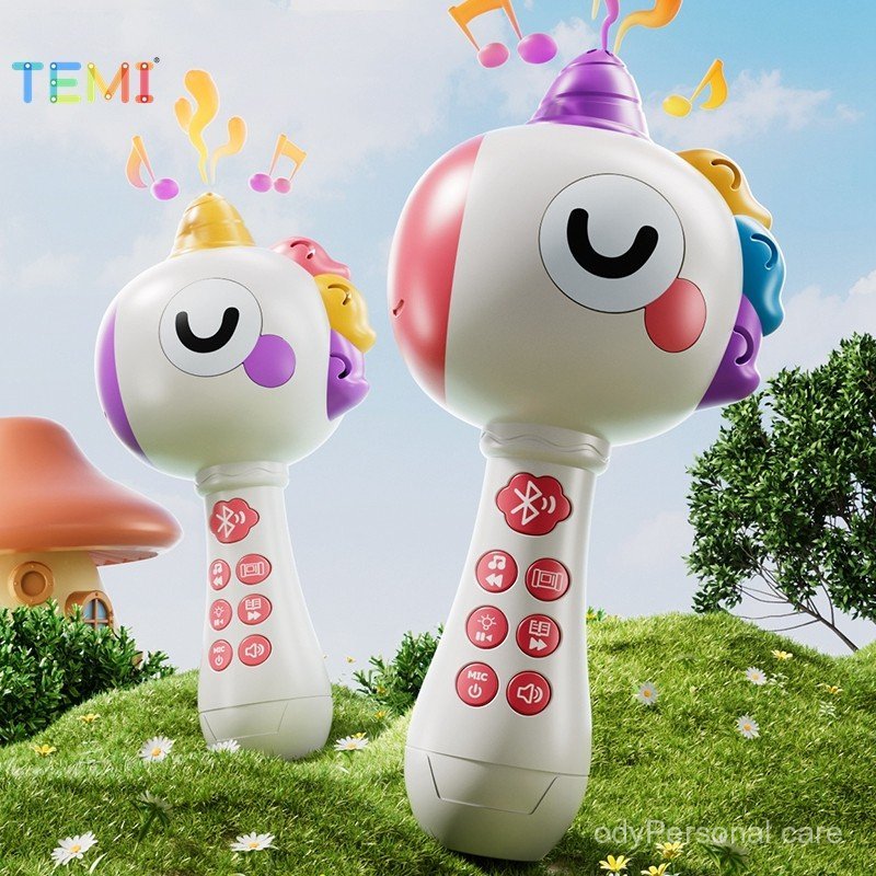 TEMI Children's Microphone Toys Early Education Singing Unicorn Multifunctional Musical Toys